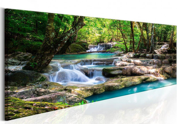 Canvas-taulu Artgeist Nature: Forest Waterfall, eri kokoja
