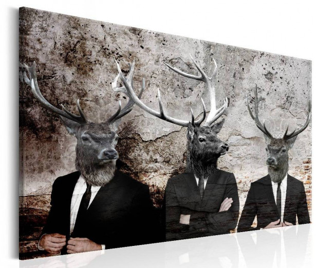 Canvas-taulu Artgeist Deer in Suits, eri kokoja