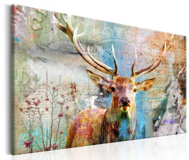 Canvas-taulu Artgeist Deer on Wood, eri kokoja