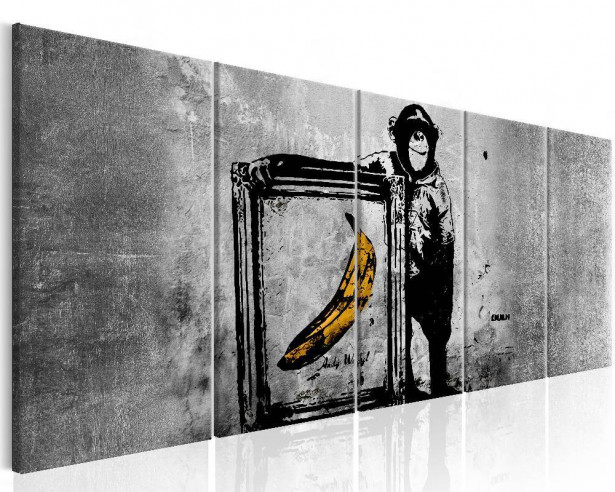 Canvas-taulu Artgeist Banksy: Monkey with Frame, eri kokoja