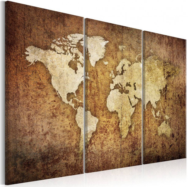 Canvas-taulu Artgeist World Map: Brown Texture, eri kokoja