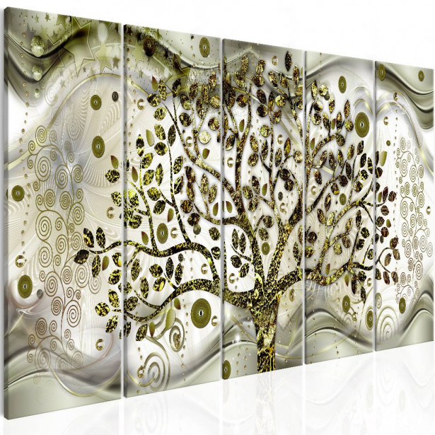 Canvas-taulu Artgeist Tree and Waves Green, eri kokoja