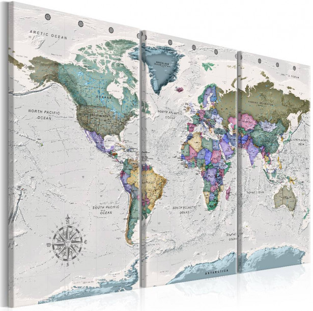 Canvas-taulu Artgeist World Destinations, 3-osainen, eri kokoja