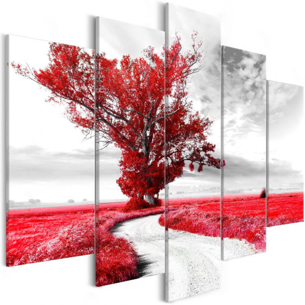 Taulu Artgeist Lone Tree Red 5-osainen 100x225cm