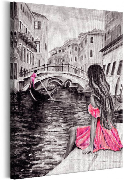 Canvas-taulu Artgeist Woman in Venice, eri kokoja