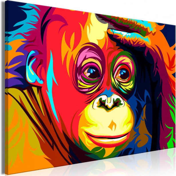Canvas-taulu Artgeist Colourful Orangutan, eri kokoja