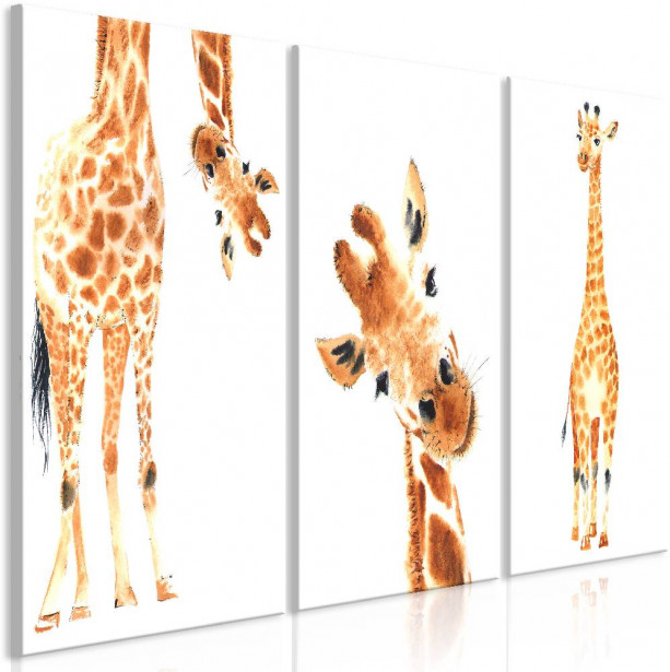 Canvas-taulu Artgeist Funny Giraffes, eri kokoja