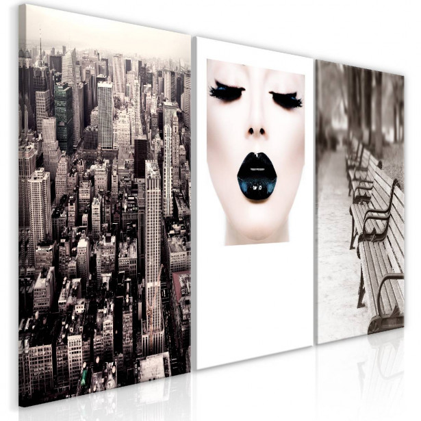 Taulu Artgeist Faces of City 3-osainen 60x120cm
