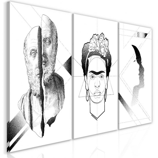 Taulu Artgeist Facial Composition 3-osainen 60x120cm