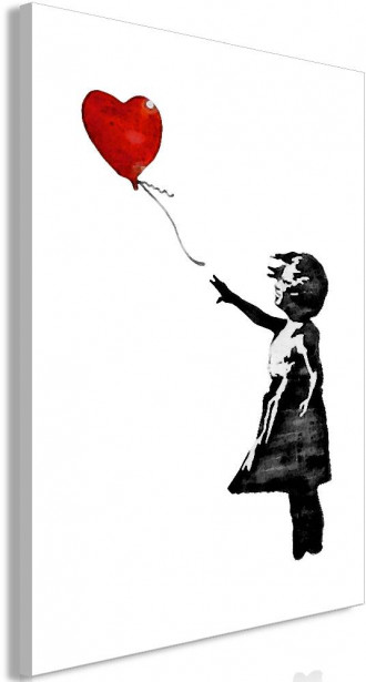 Canvas-taulu Artgeist Banksy: Girl with Balloon, eri kokoja