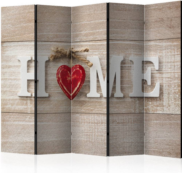 Sermi Artgeist Home and red heart, 225x172cm