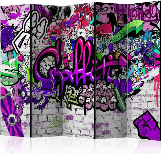 Sermi Artgeist Purple Graffiti, 225x172cm