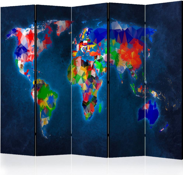 Sermi Artgeist Colorful map, 225x172cm