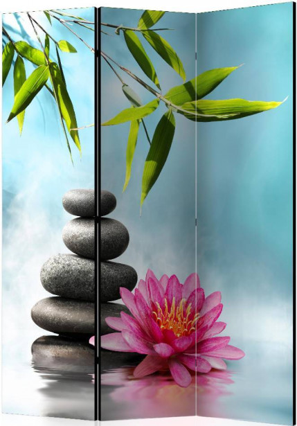 Sermi Artgeist Water Lily and Zen Stones, 135x172cm