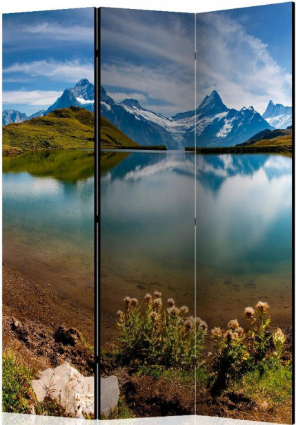 Sermi Artgeist Lake with mountain reflection, Switzerland, 135x172cm