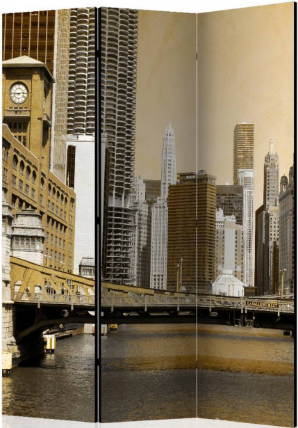 Sermi Artgeist Chicago's bridge - vintage effect, 135x172cm