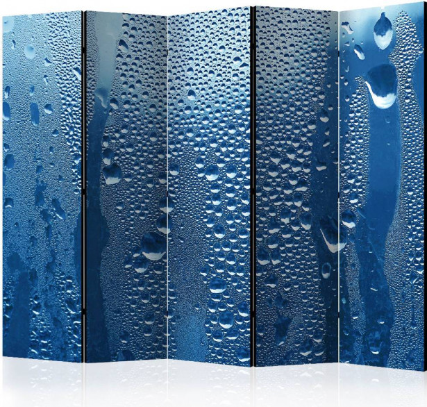 Sermi Artgeist Water drops on blue glass II, 225x172cm