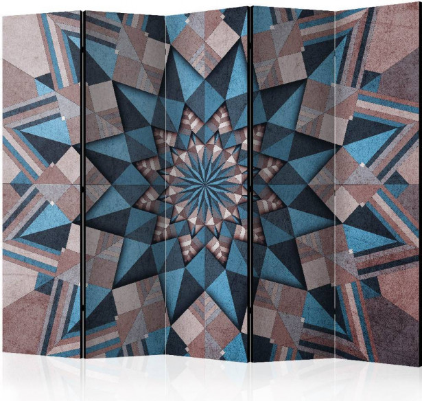 Sermi Artgeist Star Mandala -Brown and Blue II, 225x172cm