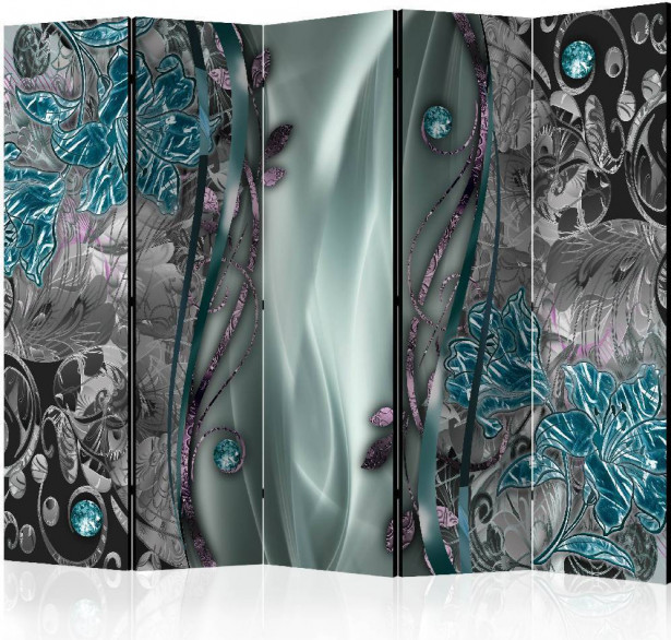 Sermi Artgeist Floral Curtain Turquoise II, 225x172cm