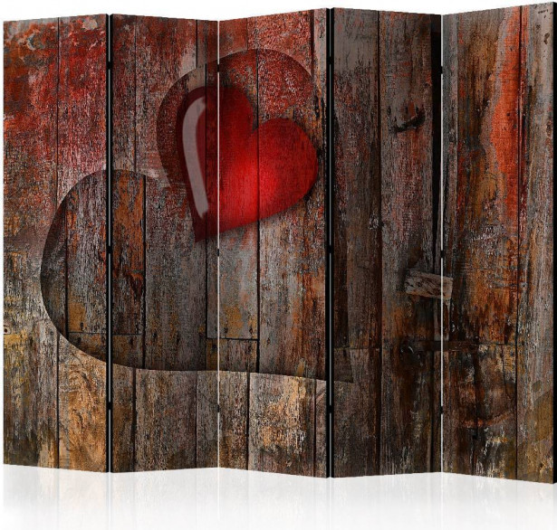 Sermi Artgeist Heart on wooden background II, 225x172cm