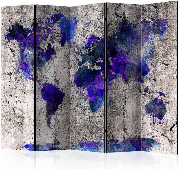 Sermi Artgeist World Map: Ink Blots II, 225x172cm