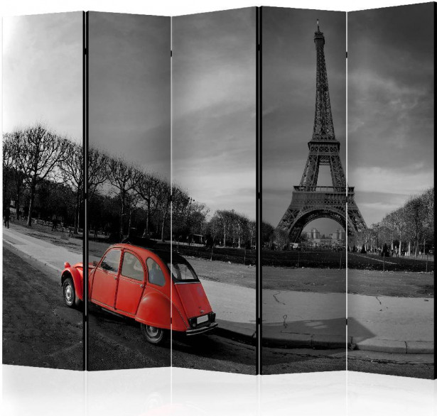 Sermi Artgeist Eiffel Tower and red car II, 225x172cm