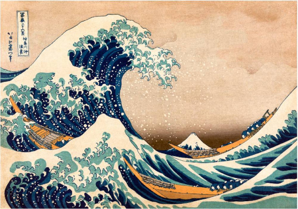 Kuvatapetti Artgeist Hokusai: The Great Wave off Kanagawa, eri kokoja