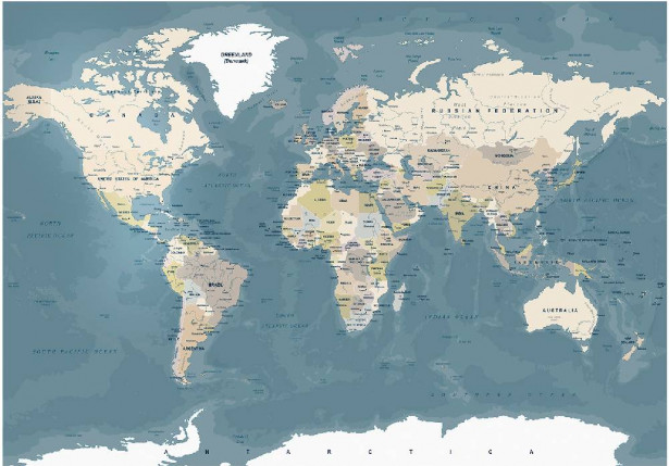 Kuvatapetti Artgeist Vintage World Map, eri kokoja