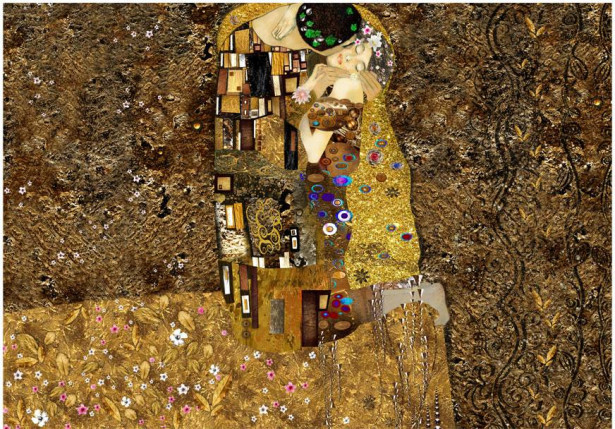 Kuvatapetti Artgeist Klimt inspiration: Golden Kiss, eri kokoja