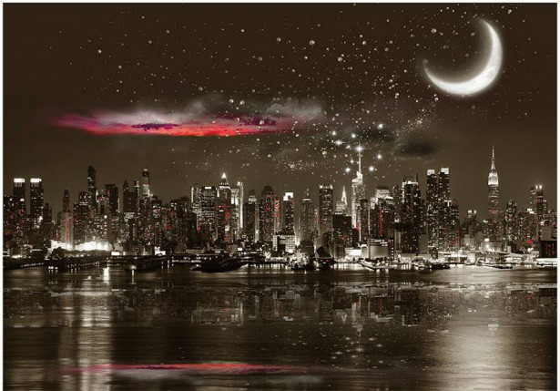 Maisematapetti Artgeist Starry Night Over NY, eri kokoja