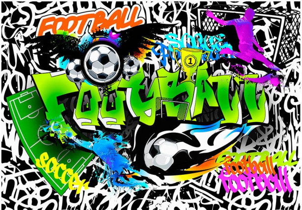 Kuvatapetti Artgeist Football Graffiti, eri kokoja