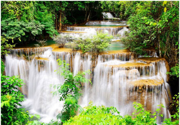 Maisematapetti Artgeist Thai waterfall, eri kokoja