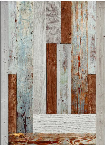 Tapetti Artgeist Labyrinth of wooden planks, 50x1000cm