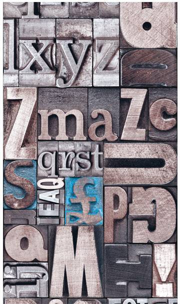 Tapetti Artgeist Scrabble, 50x1000cm