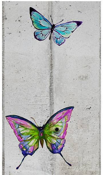 Tapetti Artgeist Butterflies and Concrete, 50x1000cm