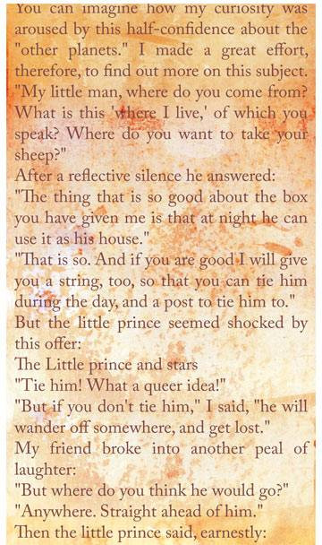 Tapetti Artgeist The Little Prince - Message Of Love, 50x1000cm