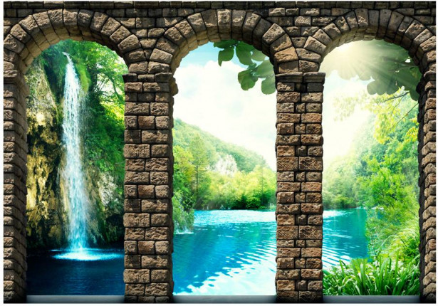 Sisustustarra Artgeist Mysterious waterfall, eri kokoja