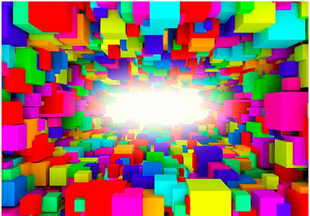 Sisustustarra Artgeist Light In Color Geometry, eri kokoja
