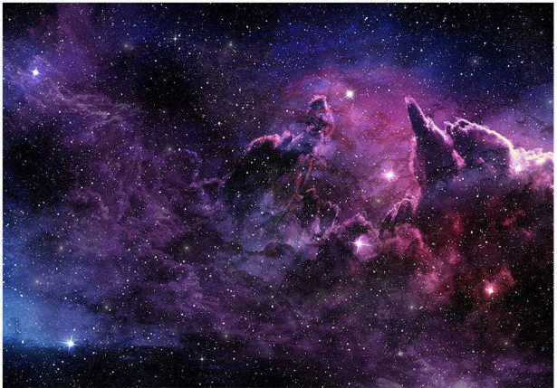 Sisustustarra Artgeist Purple Nebula, eri kokoja