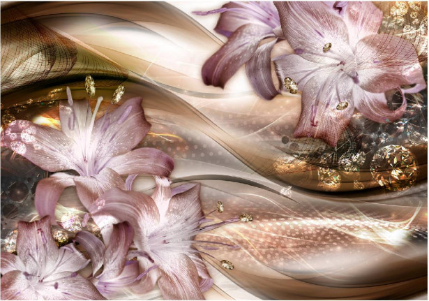 Sisustustarra Artgeist Lilies on the Wave, eri kokoja
