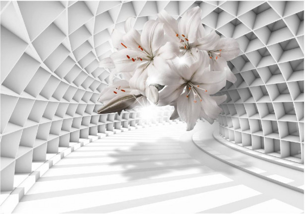 Sisustustarra Artgeist Flowers in the Tunnel, eri kokoja