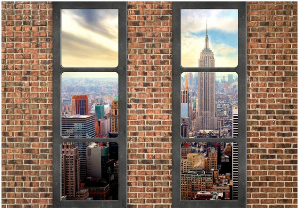 Sisustustarra Artgeist The view from the window: New York, eri kokoja
