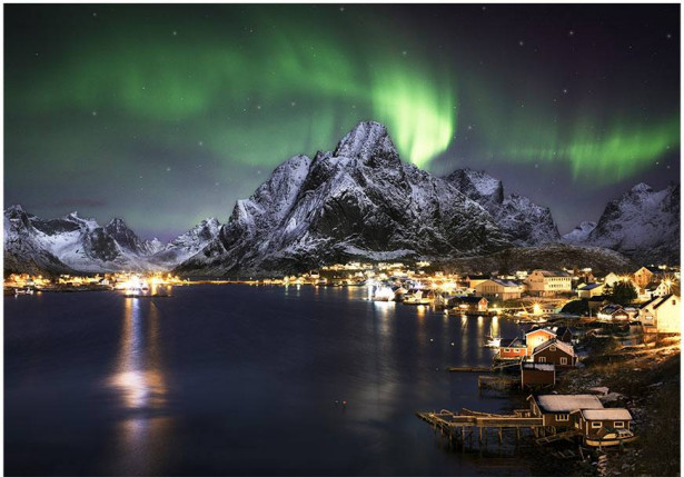 Sisustustarra Artgeist Aurora borealis, eri kokoja