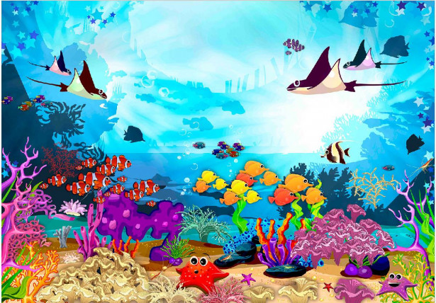Sisustustarra Artgeist Underwater Fun, eri kokoja