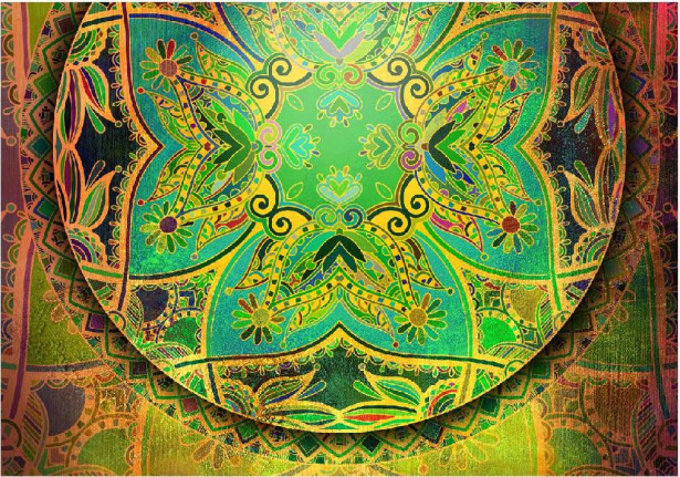 Sisustustarra Artgeist Mandala: Emerald Fantasy, eri kokoja