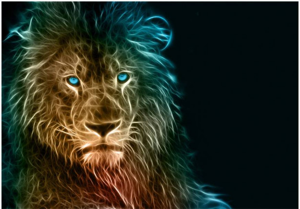 Sisustustarra Artgeist Abstract lion, eri kokoja