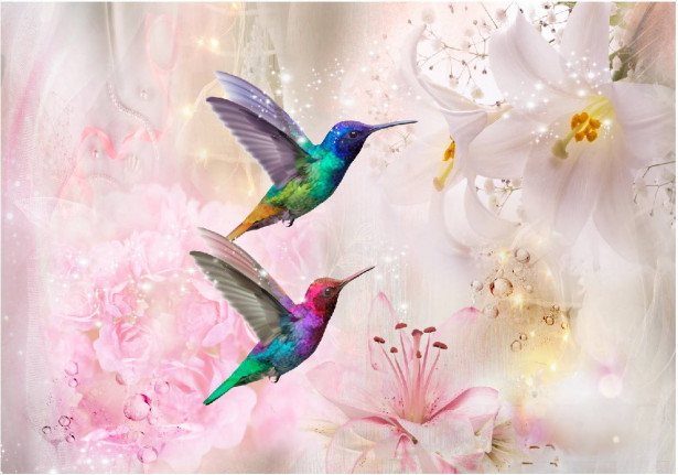 Sisustustarra Artgeist Colourful Hummingbirds II, eri kokoja