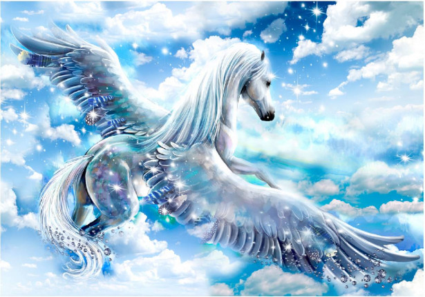 Sisustustarra Artgeist Blue Pegasus, eri kokoja