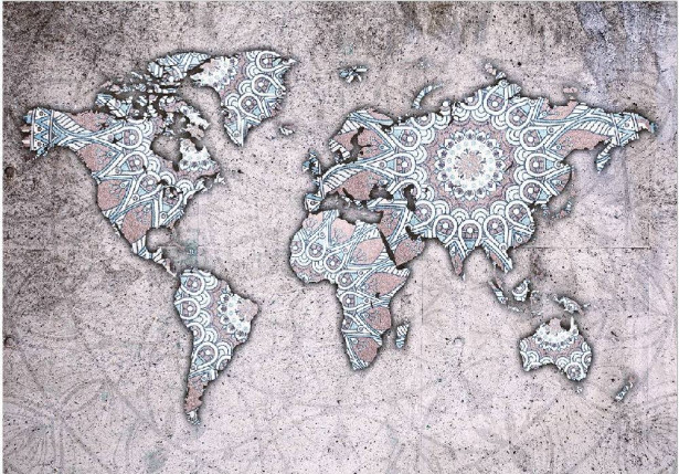 Sisustustarra Artgeist Travel Mandala, eri kokoja