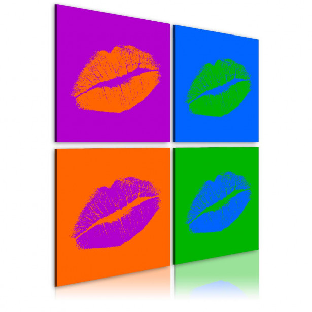 Taulu Artgeist Kisses: Pop art eri kokoja
